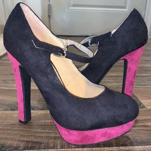 Color block heels